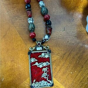 Vintage Chico’s Asian Inspired Pagoda Necklace